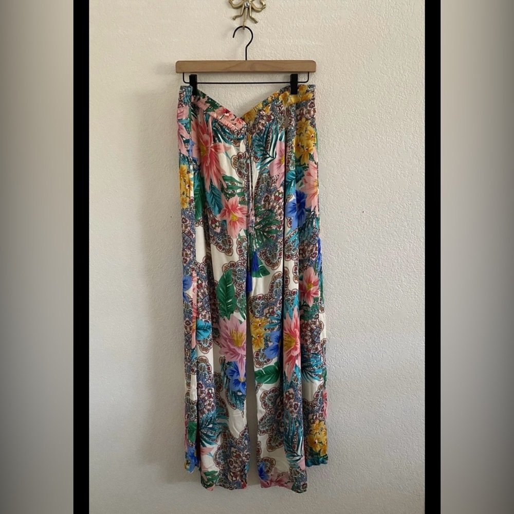 Johnny Was Yasmín Easy Pant Victoria'S Meadow Women’s Size XL Multicolor